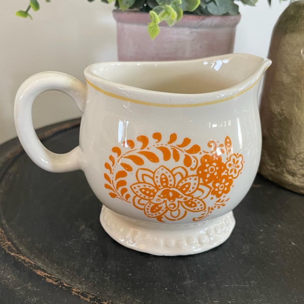 Retired The Pioneer Woman Creamer Flea Market Pattern Floral Stoneware - Picture 4 of 6